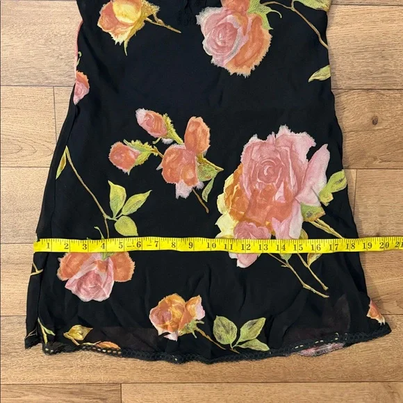 Vintage Betsey Johnson Size Small Dark Floral Mini Dress Dainty Feminine 90’s - Picture 12 of 16
